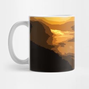 Abstract High Contrast Sunset Mug